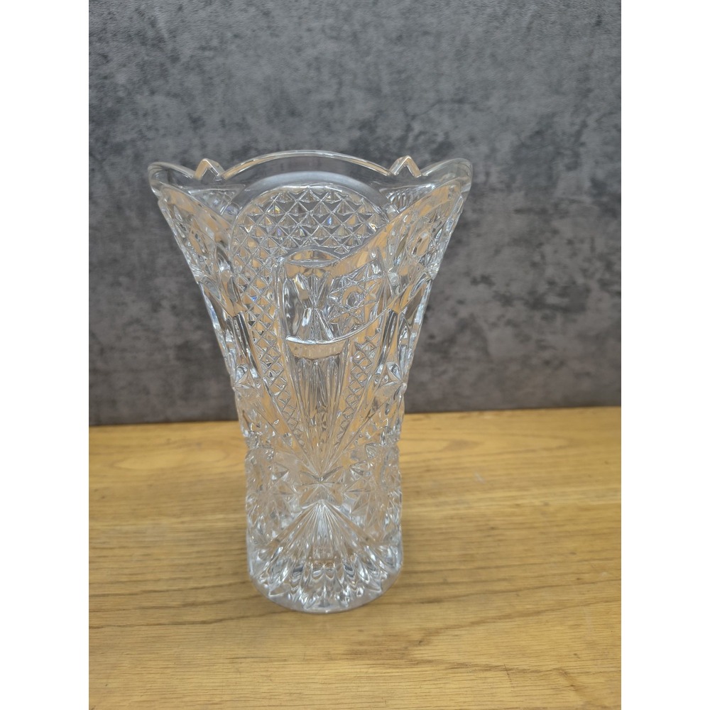Vintage Crystal Vase Hand Cut Crystal